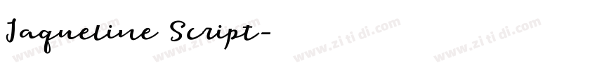Jaqueline Script字体转换